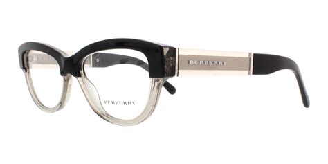 Burberry Eyeglasses Be 2208 3558 Top Black On Grey 51mm
