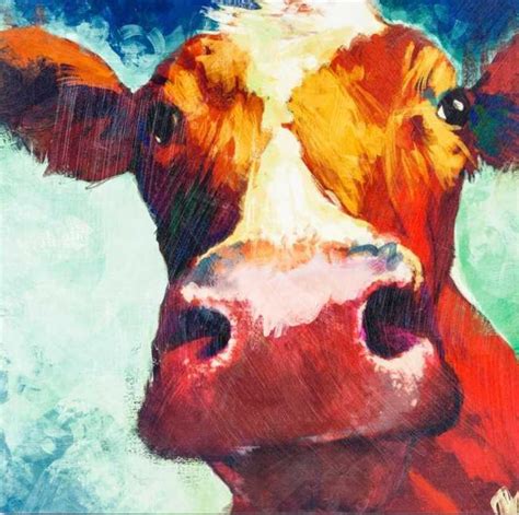 Hobby Lobby Cow Cow Canvas Cow Art Cow Painting