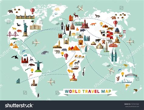 Tourist Attraction World Tourism Map