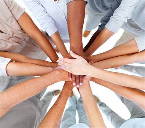 Multiracial Hands Making A Circle Stock Image Image Of Community