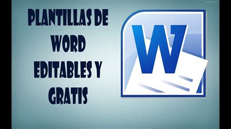 Word 2003 2007 2010 Y 2014 Plantillas De Word Youtube