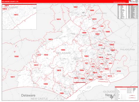 Delaware County Zip Code Map Map Vector