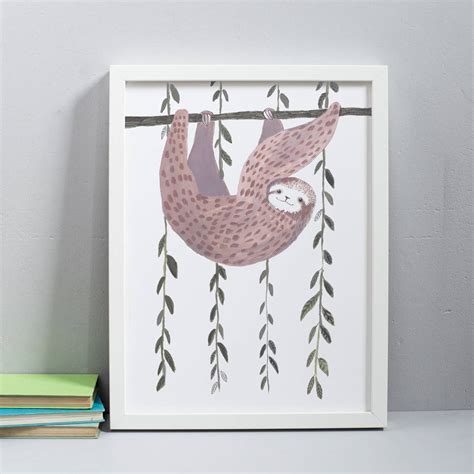 Sloth Nursery Art Print By Karin Åkesson Design