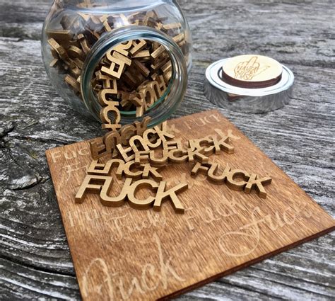 Fucks To Give Gift Box With Wooden Coasters Etsy