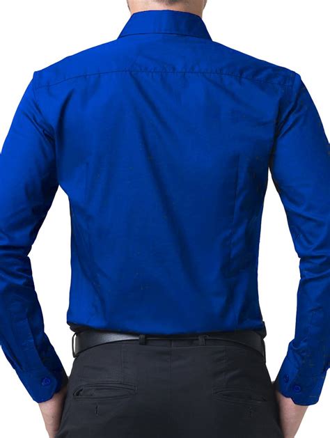 Buy Royal Blue Cotton Formal Shirt For Men From Being Fab For At