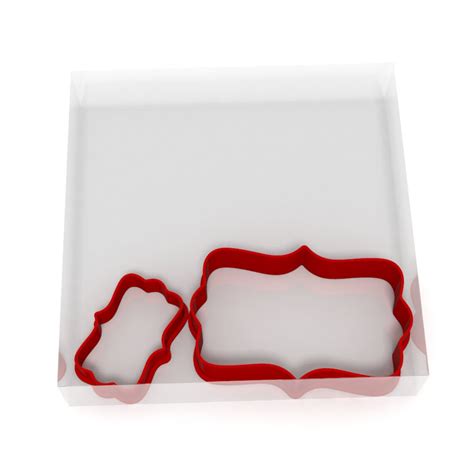 Plaque Cookie Cutter Set Of 2 Fondant Icing Cake Biscuit Dough Etsy Uk