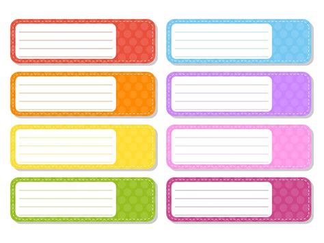 Set Stickers For Design Empty Template Name Tags T Labels