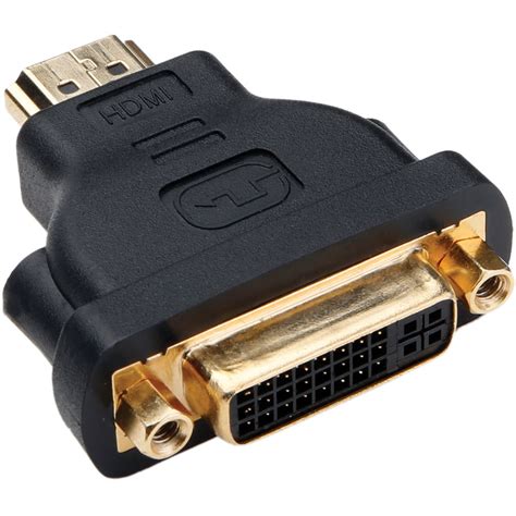 The only difference is that hdmi can carry other signals such as audio and ethernet. Pearstone DVI-D Female To HDMI Male Adapter ADVH-B3 B&H Photo