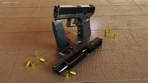 3d Model Glock 19 Pbr Low Poly Vr Ar Low Poly Cgtrader
