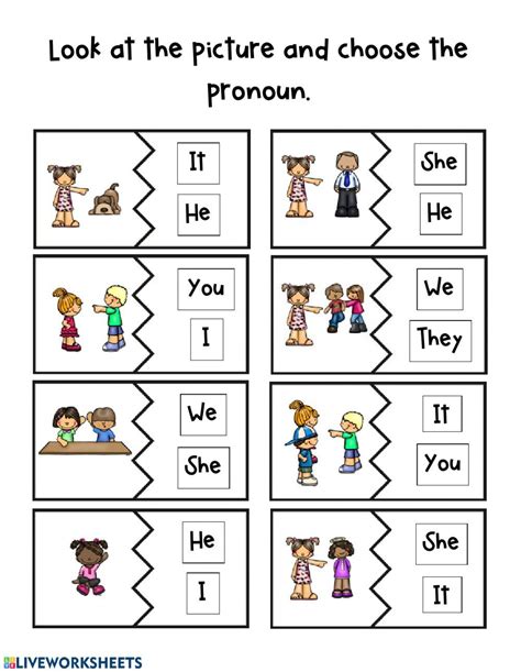 Personal Pronouns Liveworksheets