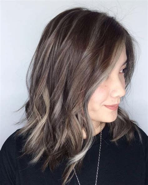 60 Ideas Of Gray And Silver Highlights On Brown Hair Grey Brown Hair Light Brown Hair
