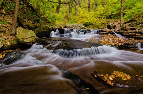 Photo Ricketts Glen State Park Autumn River Free Pictures On Fonwall