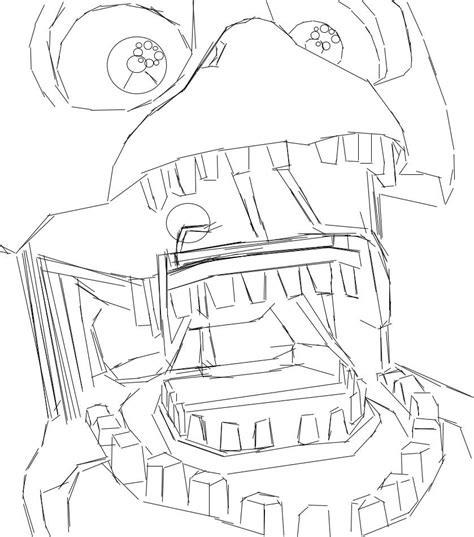 Withered Chica FNAF Coloring Page for Kids - Free Five Nights at