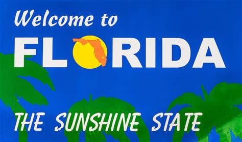 Premium Photo Welcome To Florida Road Sign