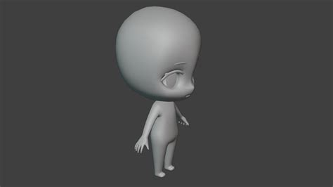 3d Model Chibi Base Character 3d Model Vr Ar Low Poly Cgtrader