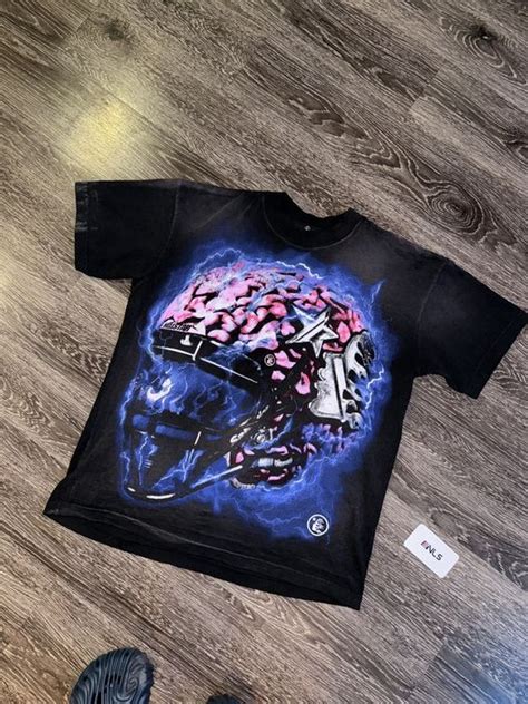 Hellstar Hellstar “brain Helmet” Back T Shirt Grailed