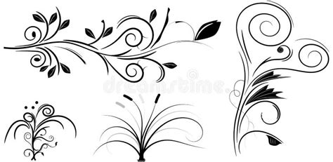 Swirling Graphic Elements Vector Stock Vector Illustration Of Element
