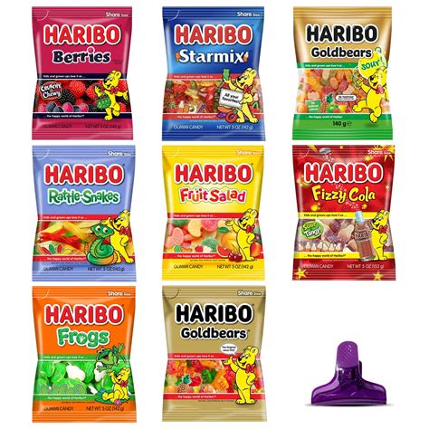 Buy Haribo Gummy Bears Assorted Candy Variety Pack Of 8 5 Oz Gummy