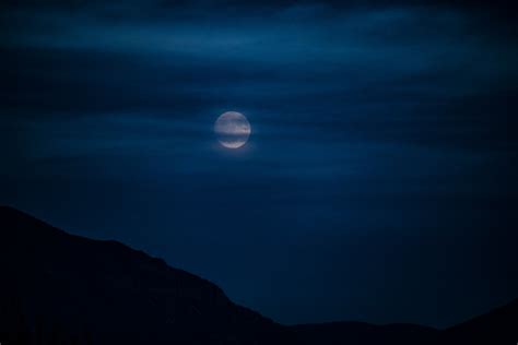 Full Moon Over Mountains Free Stock Photo Public Domain Pictures