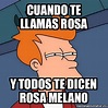 Meme Futurama Fry - cuando te llamas rosa y todos te dicen rosa melano ...