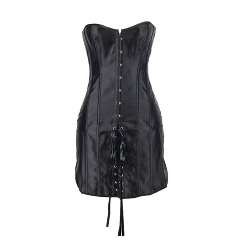 Buy Aj9267 Special Long Waist Corsets And Bustiers Gothic Clothing Black Faux
