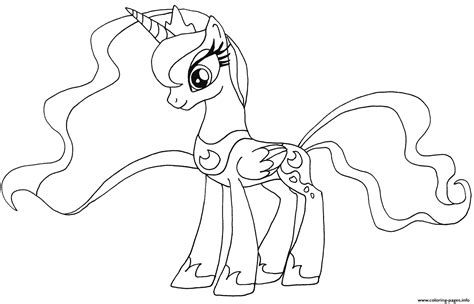 Princess luna, my little pony. Cute Princess Luna My Little Pony Coloring Pages Printable
