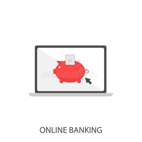 Online Banking Vector Icon Stock Vector Illustration Of Design 143614463