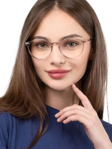 Women Full Frame Mixed Material Eyeglasses Glasses For Round Faces Glasses