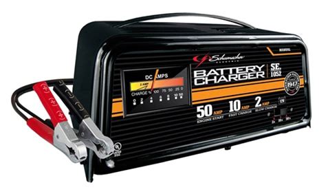 Charge battery initially at charger's lowest rate. 50/10/2 Amp 12 Volt Manual Battery Charger / Engine ...