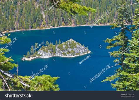Fannette Island In Emerald Bay At Lake Tahoe Usa On A Windy Fall Day