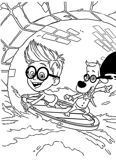 Mr Peabody And Sherman Penny Coloring Pages