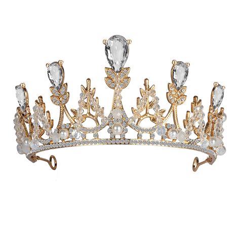 Buy Gold Princess Crown For Girls Crystal Birthday Tiaras For Toddler