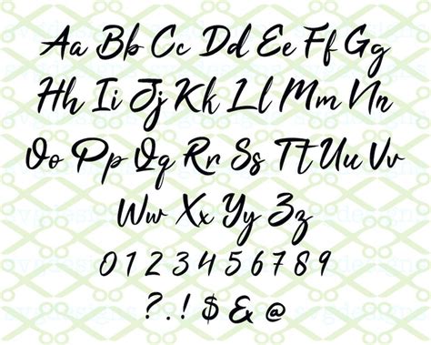 Handwriting Script Font Svg Dxf Eps Png Handwritten Font Etsy