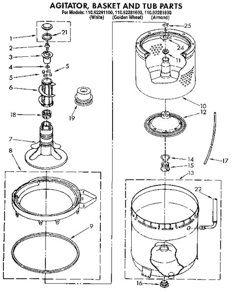 kenmore washing machine parts diagram