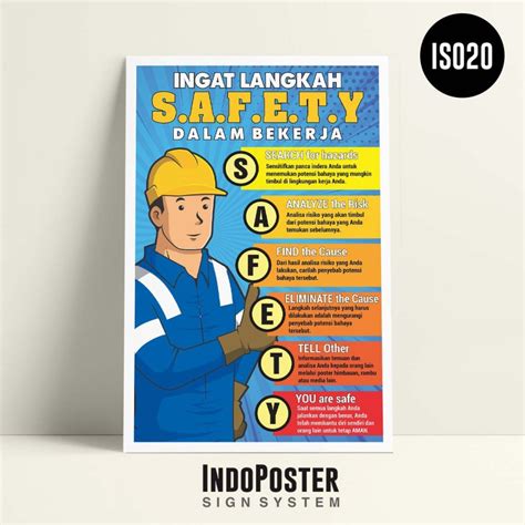 Jual Safety Poster K Langkah Safety Dalam Bekerja Aman B A X