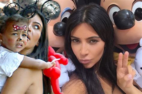 kim kardashian has disneyland selfie with mickey mouse as north celebrates second birthday
