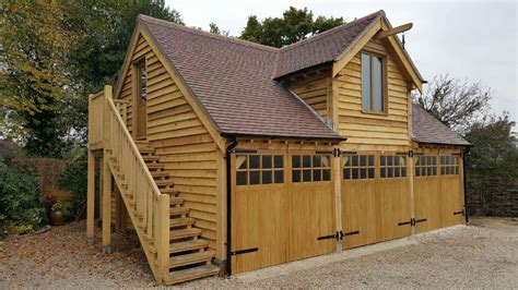 Oak Framed Car Port Kits Two Bay Oak Framed Garage Kit Self Build