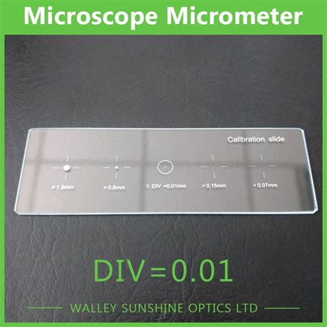Microscope Micrometer Calibration Glass Slide With 001mm Microscope