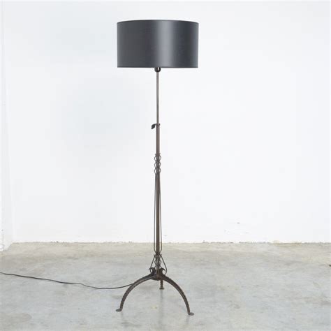 Antique Black Wrought Iron Floor Lamp 76760