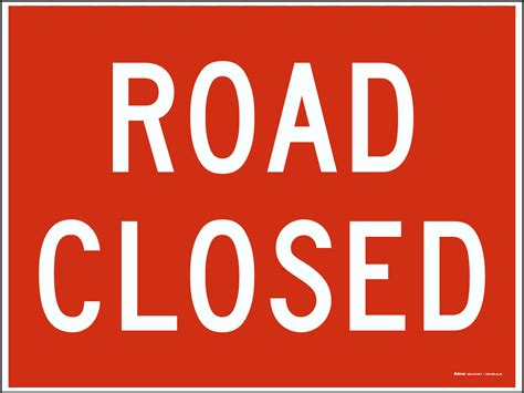 Road Closed Sign — G2726 by SafetySign.com
