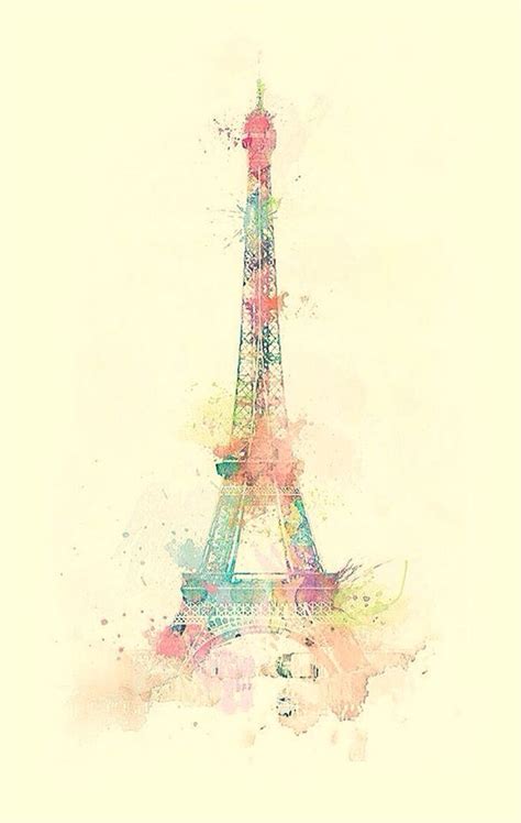 Colorful Eiffel Tower Wallpaper Artwork Eiffel Tower Watercolor