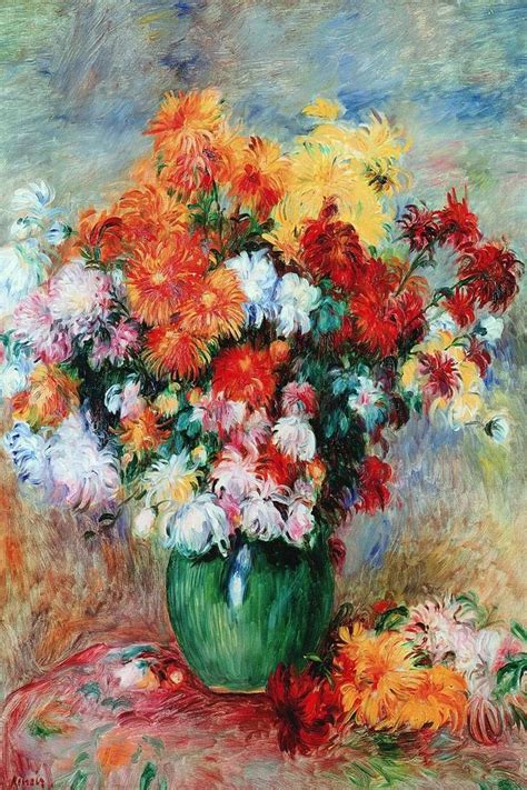 Ramo De Crisantemos Pierre Auguste Renoir ️ Es Renoir Auguste