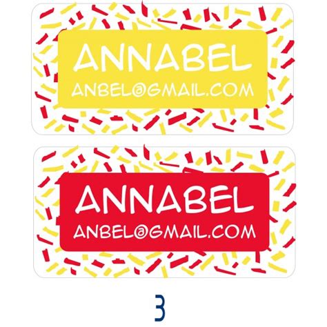 Confetti Duo Name Labels Festive Stickers Labelandco