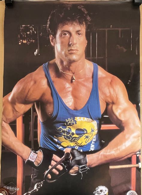 Vintage Original Poster Sylvester Stallone Gym Workout 1980s Etsy