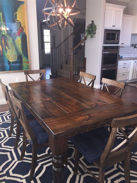 Hand built and featuring a softly weathered finish, it has the heft and presence of an heirloom. Baluster Turned Leg Table | Dark wood dining table, Wood ...