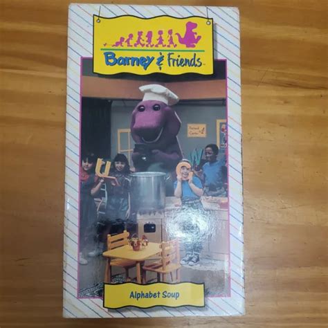 Barney And Friends Time Life Collection Vhs Alphabet Soupe 1992 Rare