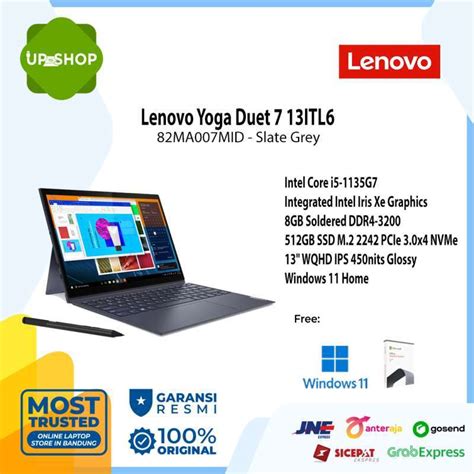 Jual Lenovo Yoga Duet 7 13itl6 7mid Laptop Intel Core I5 1135g7