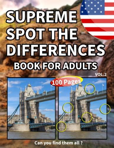 Supreme Spot The Differences Book For Adults 100 Pages Brain Games