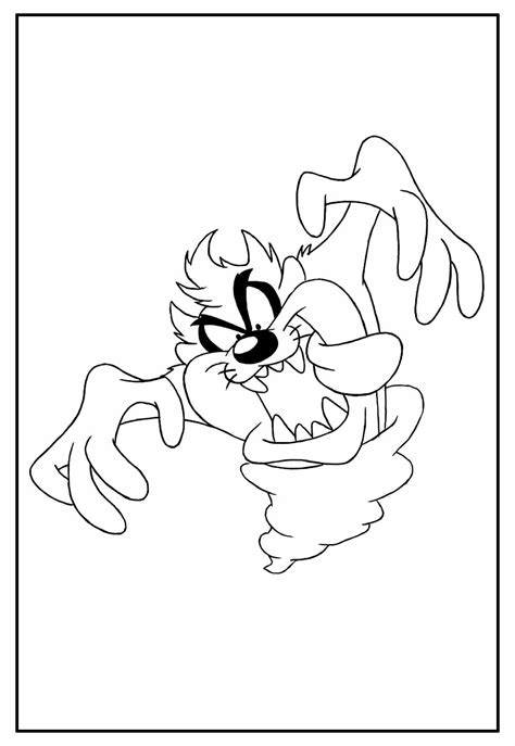 Desenhos Do Taz Mania Para Colorir Bora Colorir