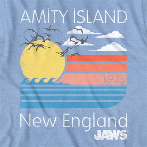 Retro Amity Island Jaws T Shirt